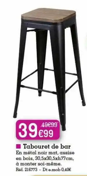 Kandy Tabouret De Bar offre