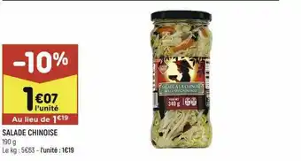Leader Price Salade Chinoise offre