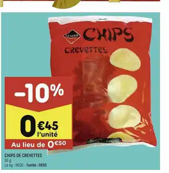 Leader Price Chips De Crevettes offre