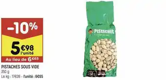 Leader Price Pistaches Sous Vide offre