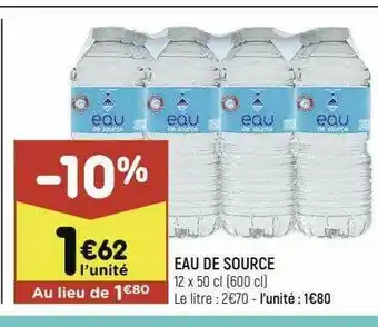 Leader Price Eau De Source offre