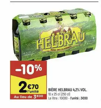 Leader Price Bière Helbrau offre