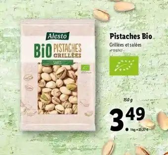 Lidl Pistaches Bio Alesto offre