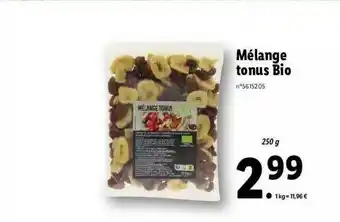 Lidl Mélange Tonus Bio offre