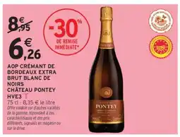 Intermarché AOP Crémant de Bordeaux Extra Brut Blanc de Noirs Château Pontey HVE3 offre