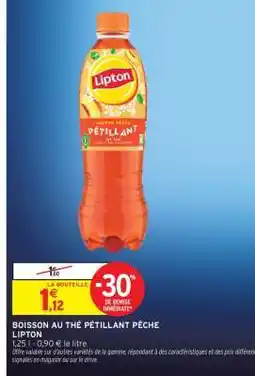 Intermarché BOISSON AU THÉ PÉTILLANT PÊCHE LIPTON offre