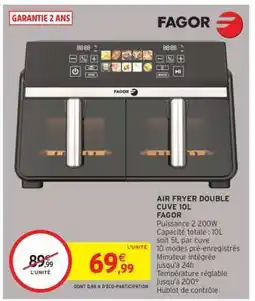 Intermarché AIR FRYER DOUBLE CUVE 10L FAGOR offre