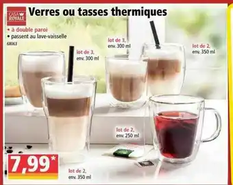 Norma Verres Ou Tasses Thermiques Casa Royale offre