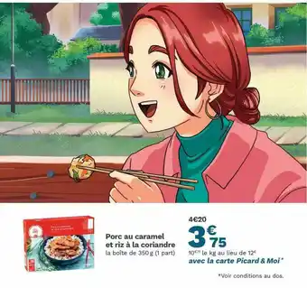Picard Porc Au Caramel Et Riz à La Coriandre offre
