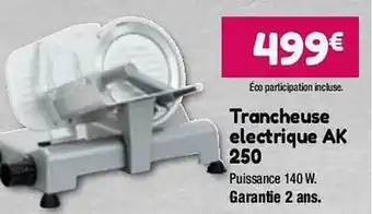 Point Vert Trancheuse électrique Ak 250 offre