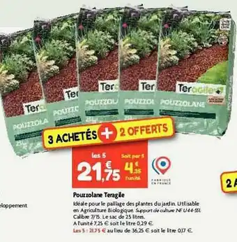 Point Vert Pouzzolane Teragile offre