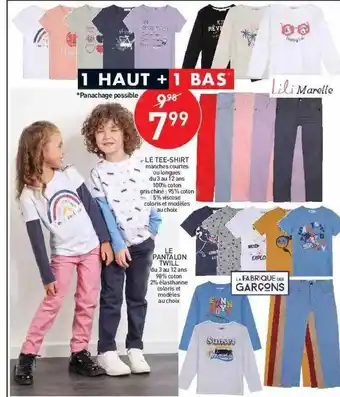 Stokomani Le Tee-shirt, Le Pantalon Twill offre