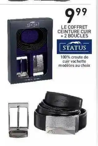 Stokomani Le Coffret Ceinture Cuit + 2 Boucles Status offre