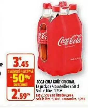 Coccinelle Supermarché Coca-cola Goût Original offre