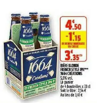 Coccinelle Supermarché Bière Blonde French Style Ipa 1664 Créations offre