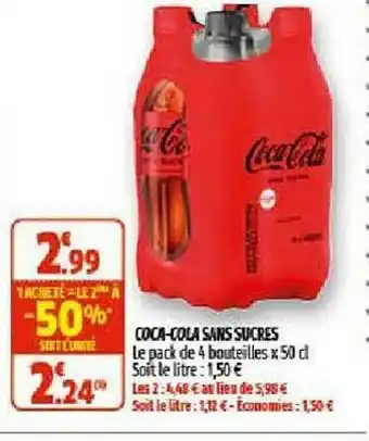 Coccinelle Supermarché Coca-cola Sans Sucres offre