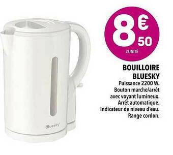 Supeco Bouilloire Bluesky offre