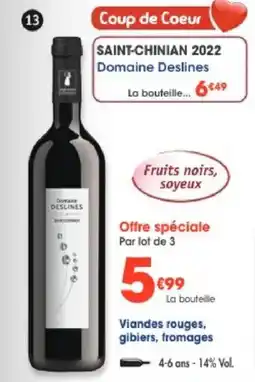 Maximo Saint-chinian 2022 domaine deslines offre