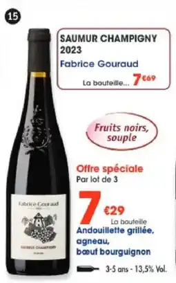 Maximo Saumur champigny 2023 fabrice gouraud offre
