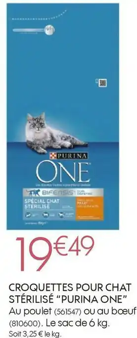 Purina one croquettes pour chat stérilisé