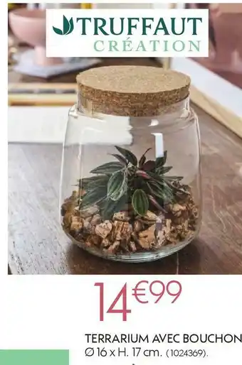 Truffaut Truffaut terrarium avec bouchon offre