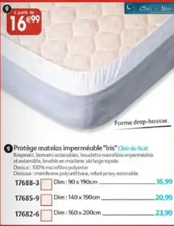 Maximo Protège matelas imperméable iris clair de nuit offre
