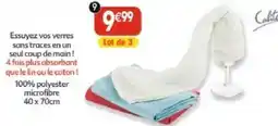 Maximo 3 torchons microfibre spécial verre offre