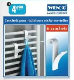 Maximo Lot de 6 crochets pour radiateur.sèche-serviettes offre