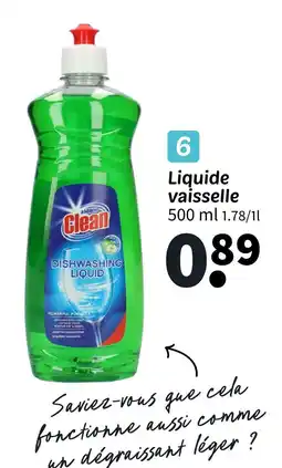 Wibra Clean liquide vaisselle offre
