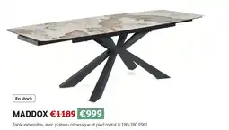 Meubles Crack Maddox table extensible offre
