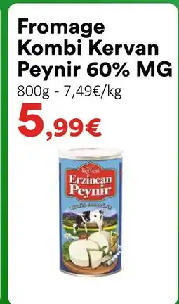 Hmarket Kervan fromage kombi peynir 60% mg offre