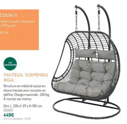 Botanic Fauteuil suspendu riga offre
