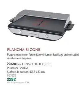 Botanic Plancha bi-zone offre