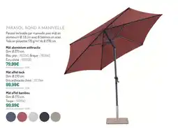 Botanic Parasol rond à manivelle offre