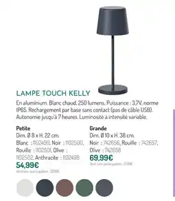 Botanic Lampe touch kelly petite offre