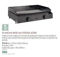 Botanic Plancha base 60 châssis acier offre