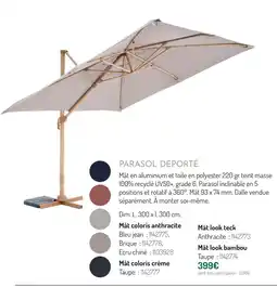 Botanic Parasol déporté offre