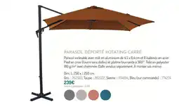 Botanic Parasol déporté rotating carré offre