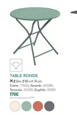 Botanic Table ronde offre