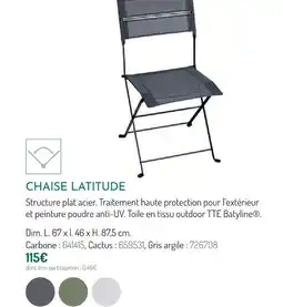 Botanic Chaise latitude offre