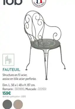 Botanic Fauteuil romarin offre