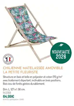 Botanic La petite fleuriste chilienne matelassée amovible offre