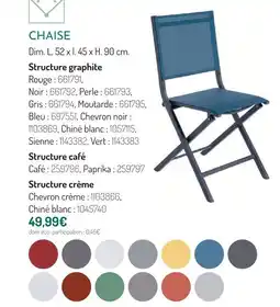 Botanic Chaise offre