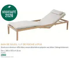 Botanic Bain de soleil / lit de piscine lotus offre