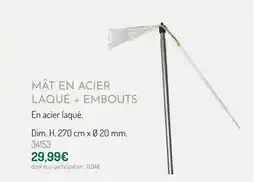 Botanic Mât en acier laqué + embouts offre