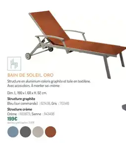 Botanic Bain de soleil oro offre