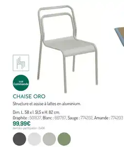 Botanic Chaise oro offre