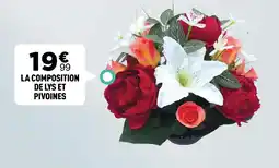 Centrakor La composition de lys et pivoines offre