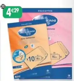 Maximo 10 enveloppes auto-adhésives kraft la couronne offre