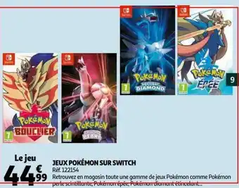 Auchan Jeux pokémon sur switch offre